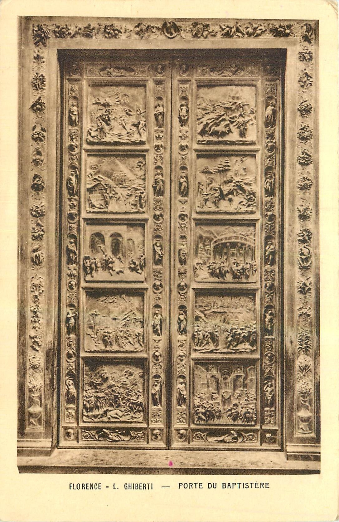 CPA Florence Ghiberti Porte du Baptistere 