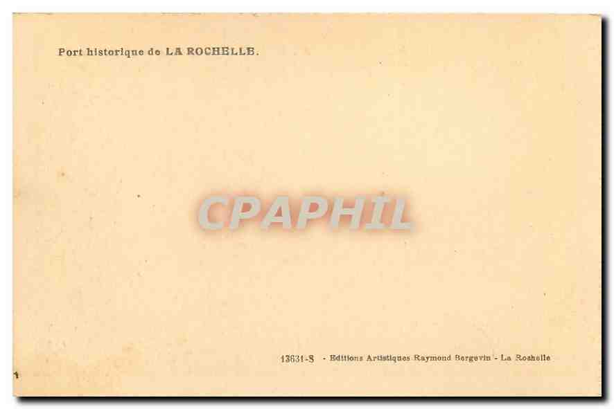 CPA Port historique de La Rochelle  — Verso