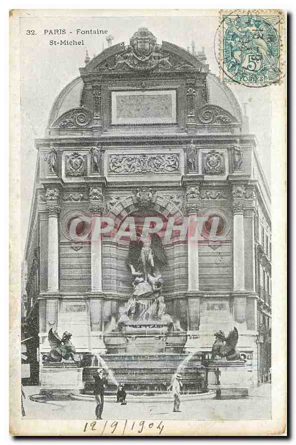 CPA Paris Fontaine St Michel 