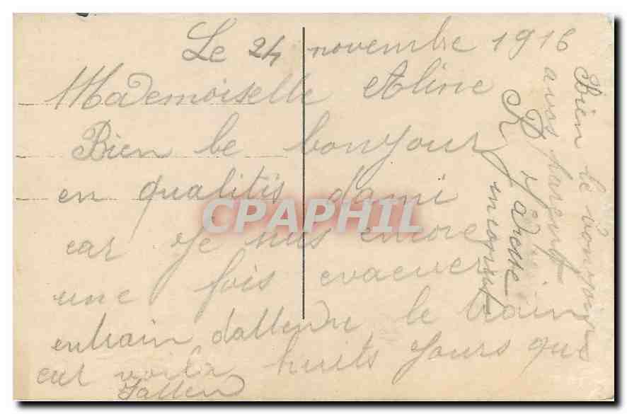 CPA Talisman d'Amour Femme Fleurs — Verso