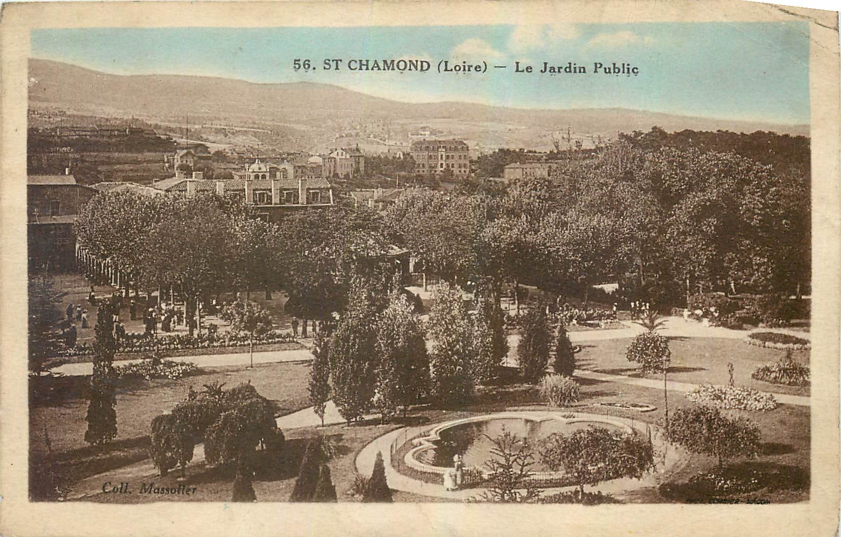CPA St Chamond Loire Le Jardin Public 