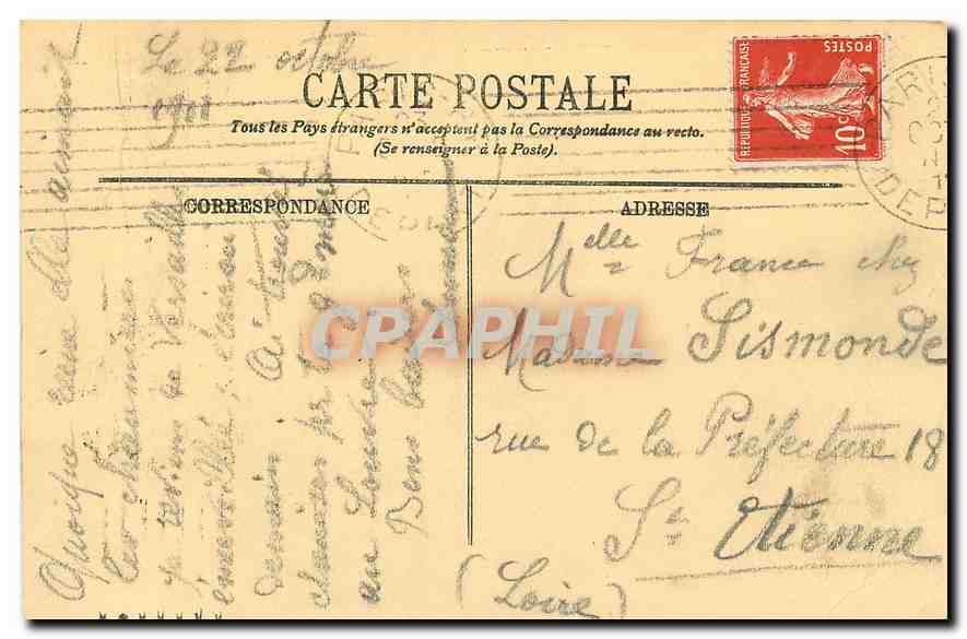 CPA Versailles Le Petit Trianon Le Hameau de Marie Antoinette Le Boudoir  — Verso