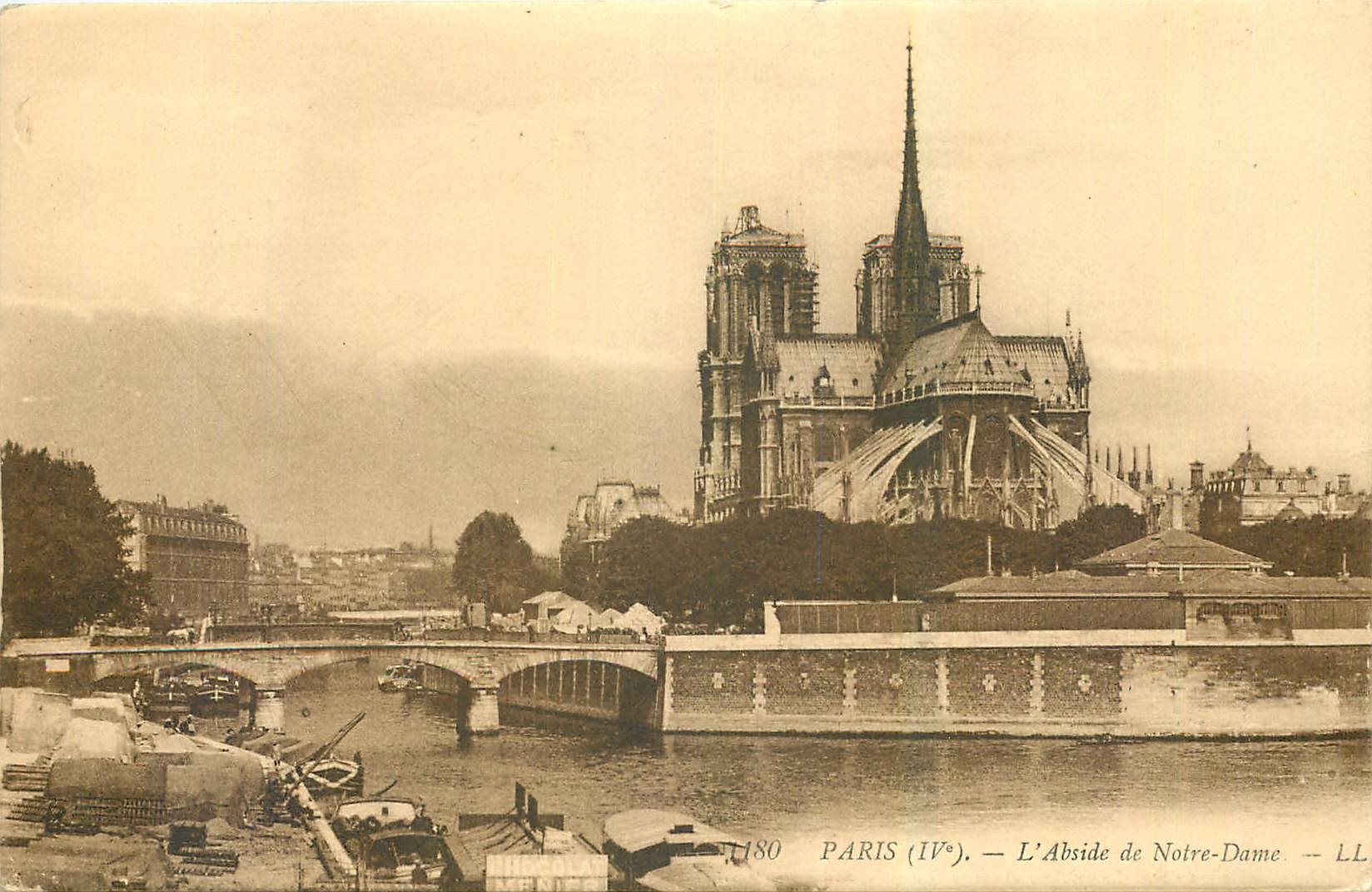 CPA Paris L'Abside de Notre Dame 