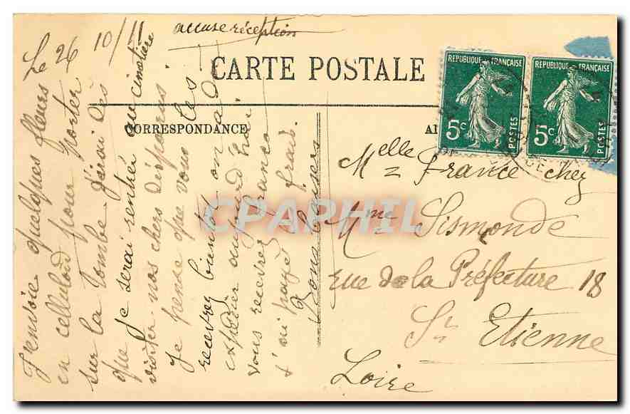CPA Paris La Rue Soufflot et le Pantheon  — Rückseite