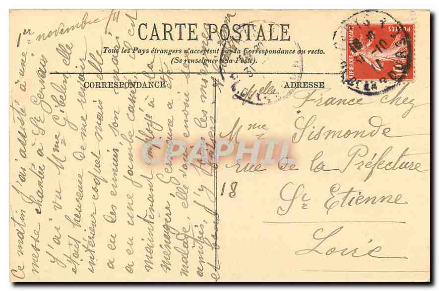 CPA Versailles Grand Trianon La Chambre a coucher de Napoleon I  — Verso