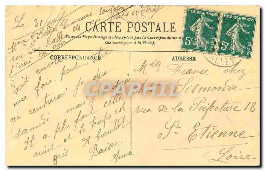 CPA Paris Le Boulevard Saint Denis  — Rückseite