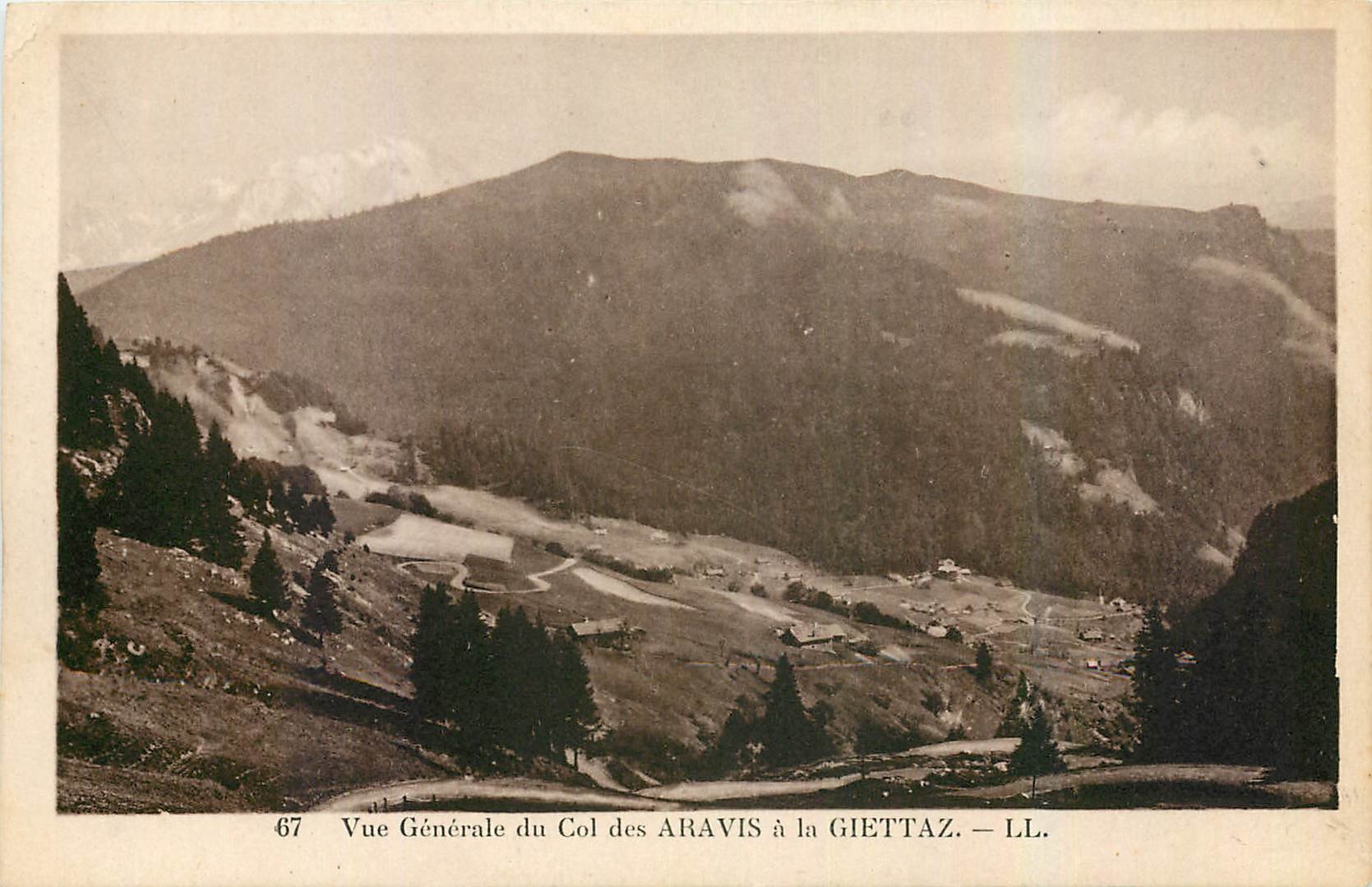 CPA Vue generale du Col des Aravis a la Giettaz 