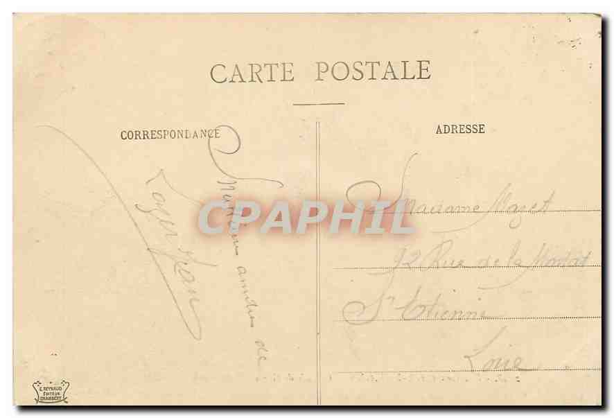 CPA Environs d'Aix les Bains Cascade de Gresy  — Verso