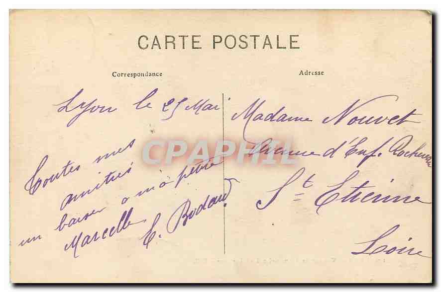 CPA Lyon Vue sur la saone prise des Chartreux  — Rückseite