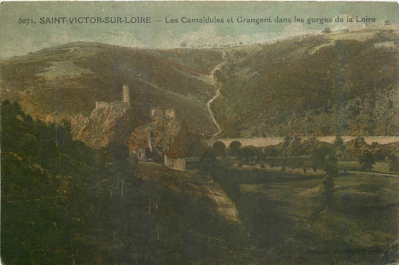 CPA Saint Victor sur Loire Les camaldules et Grangent dans les Gorges de la Loire 