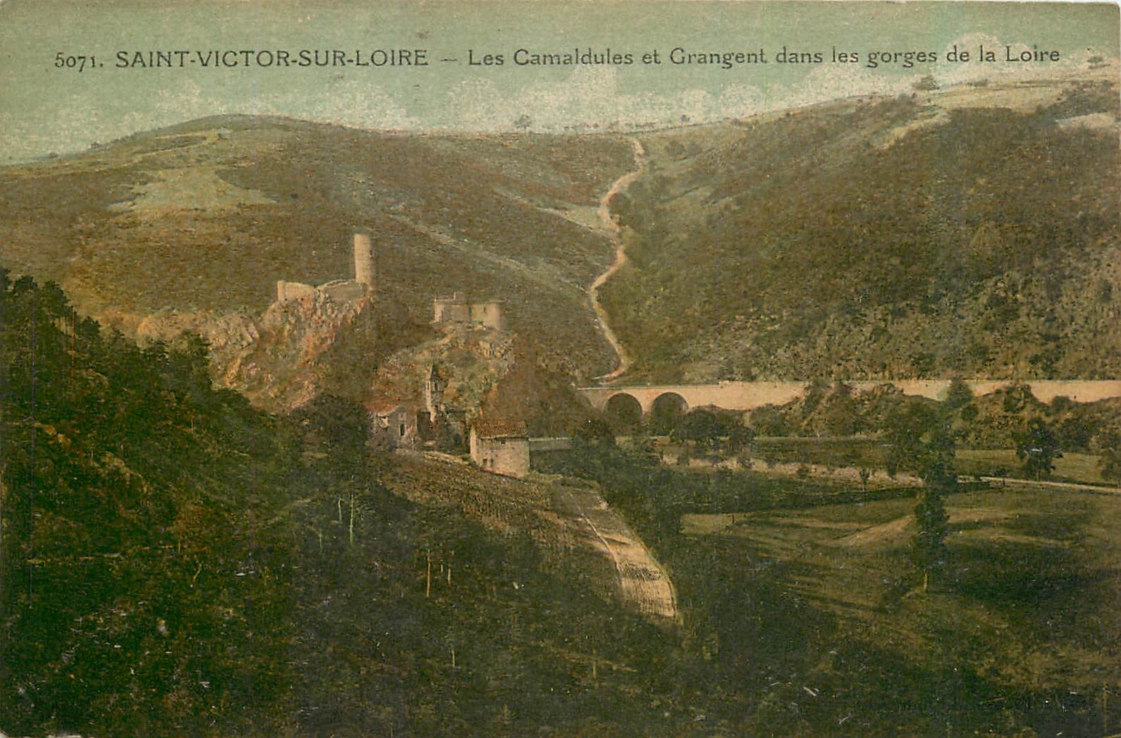 CPA Saint Victor sur Loire Les camaldules et Grangent dans les Gorges de la Loire 