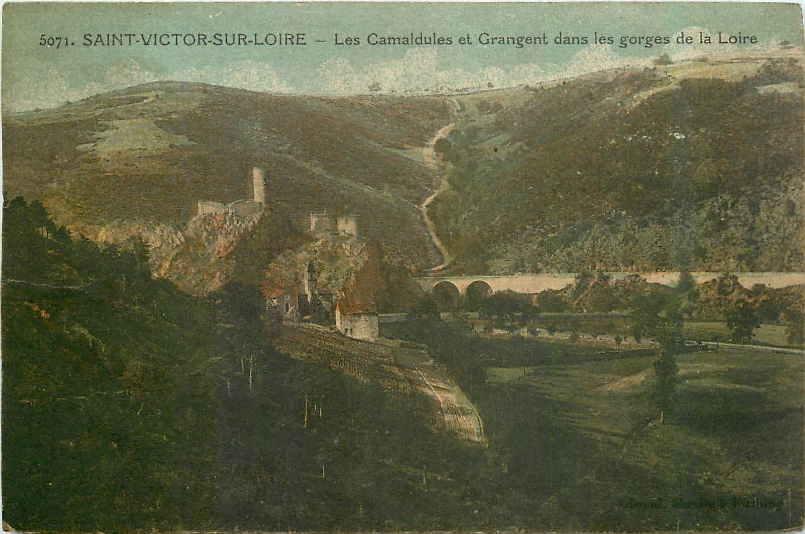 CPA Saint Victor sur Loire Les camaldules et Grangent dans les Gorges de la Loire 