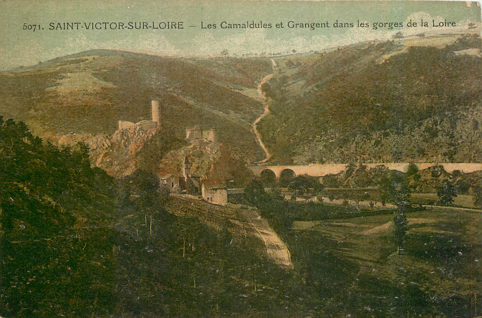 CPA Saint Victor sur Loire Les camaldules et Grangent dans les Gorges de la Loire 