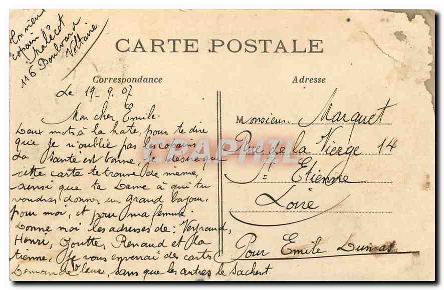 CPA Paris Le Pont Alexandre III  — Verso