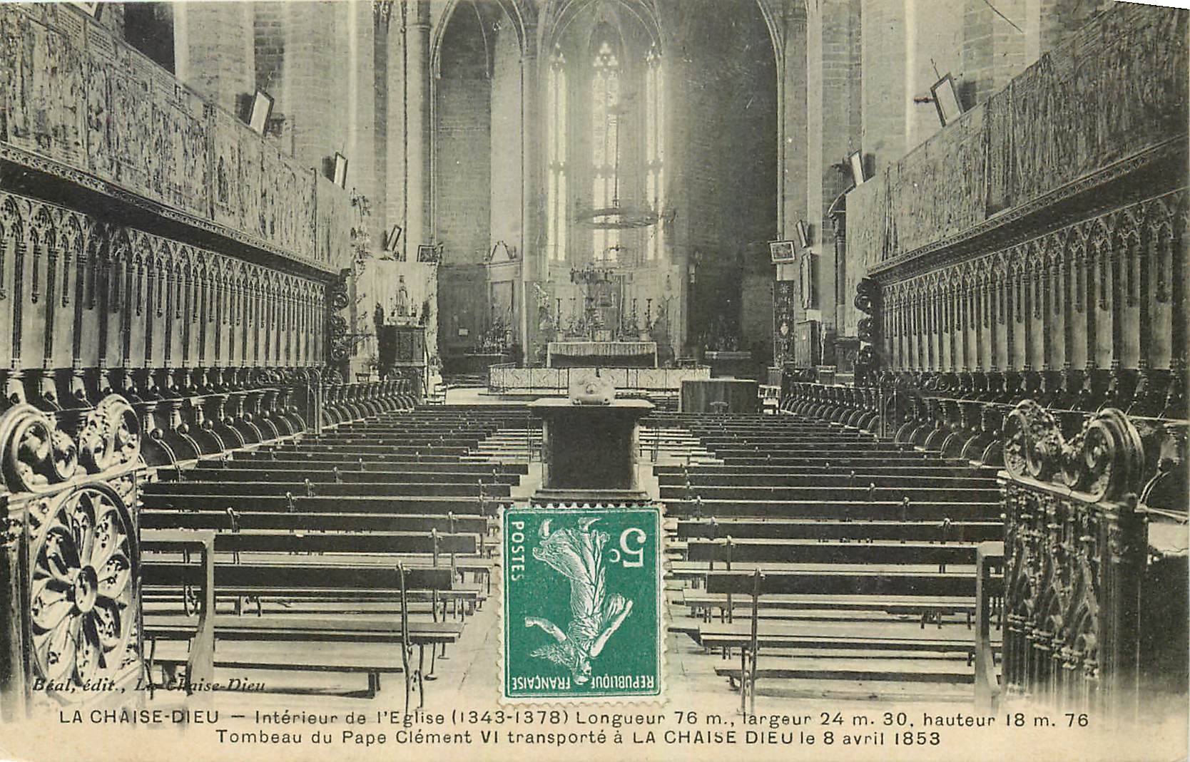 CPA La Chaise Dieu Interieur de l'Eglise Tombeau du Pape Clement VI transporte a La Chaise Dieu 