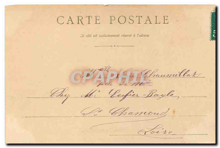 CPA Lyon Vue generale prise de Fourviere Place Bellecour  — Verso
