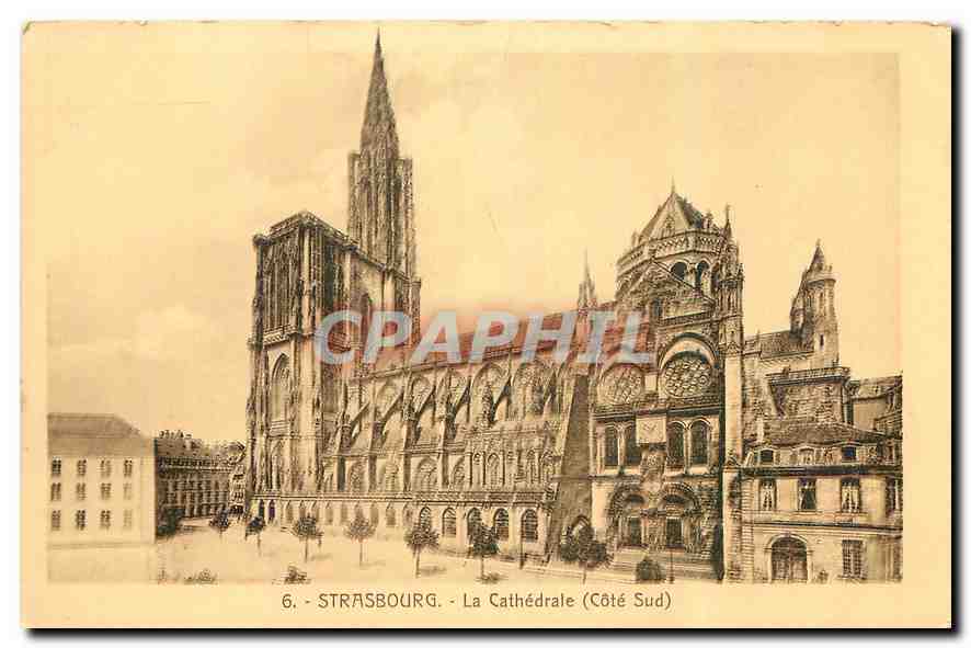 CPA Strasbourg La cathedrale Cote Sud 
