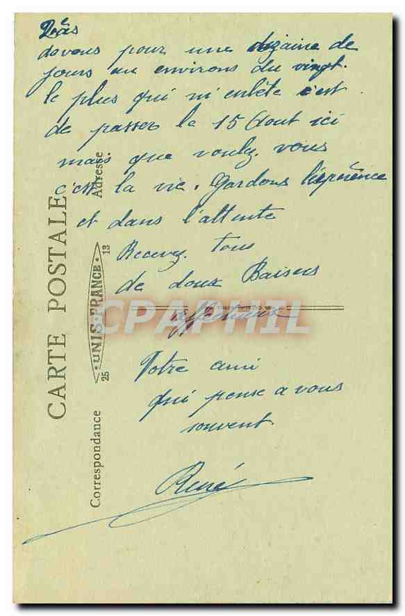 CPA Lyon Le Pont Wilson inaugure le 14 Juillet 1918  — Rückseite