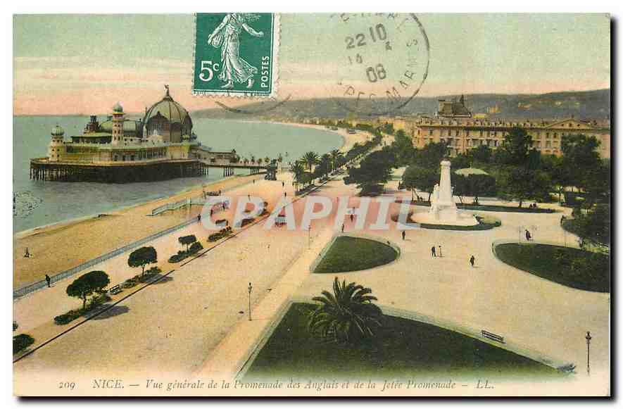 CPA Nice Vue generale de la Promenade des Anglais et la Jetee Promenade 
