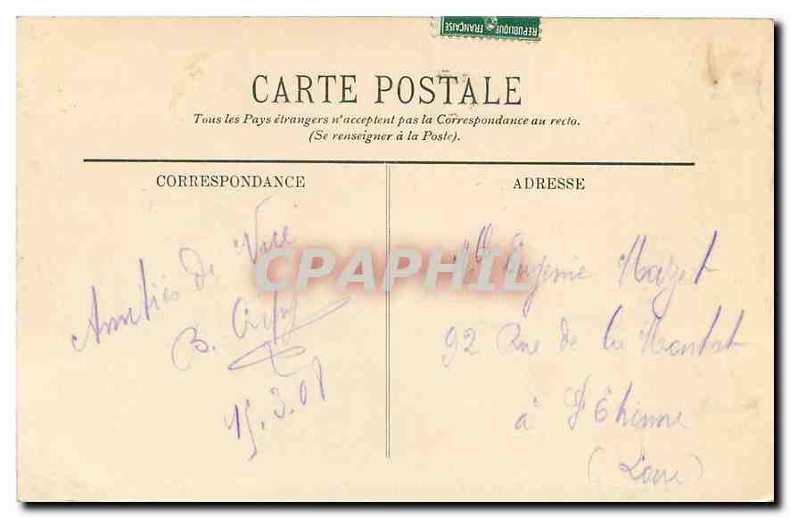 CPA Nice Vue generale de la Promenade des Anglais et la Jetee Promenade  — Rückseite