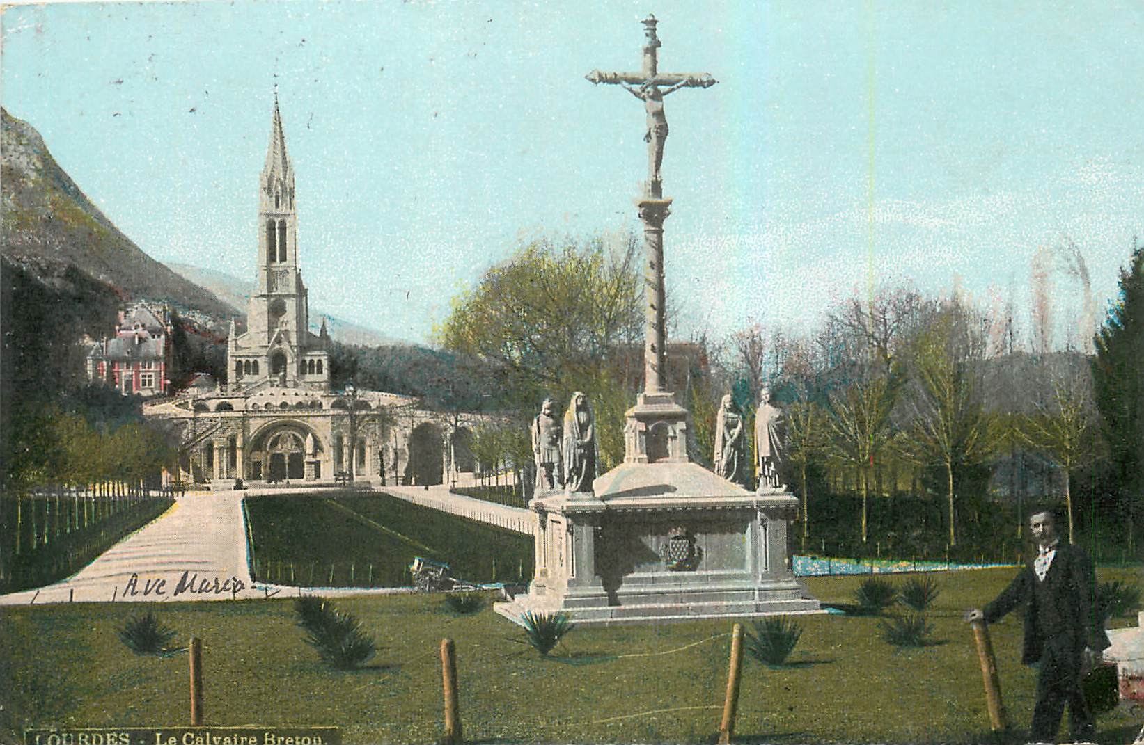 CPA Lourdes Le Calvaire Breton 
