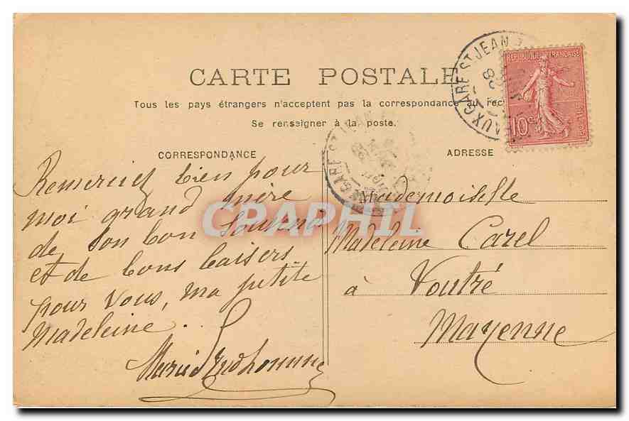Bordeaux — Les Allées de Tourny — Gobineau — Rückseite