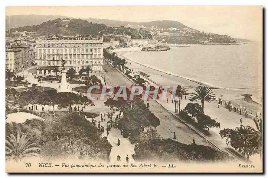 CPA Nice Vue panoramique des Jardins du Roi Albert I 