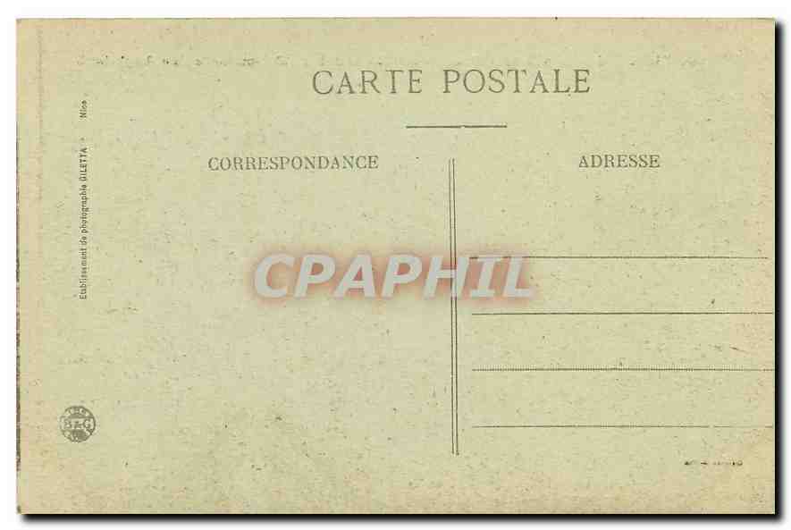 CPA Nice Jardins Albert i et Palais de la Jetee Promenade des Anglais  — Rückseite