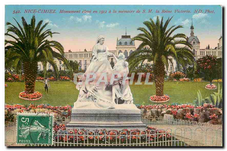 CPA Nice Cimiez Monument eleve en 1912 a la memoire de S M la Reine Victoria 