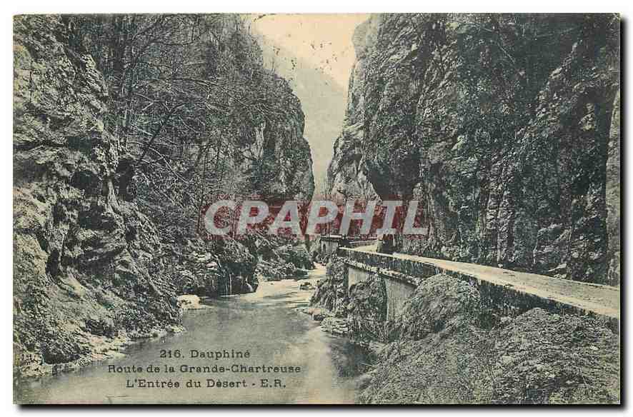 CPA Dauphine Route de la Grande Chartreuse L'Entree du Desert 