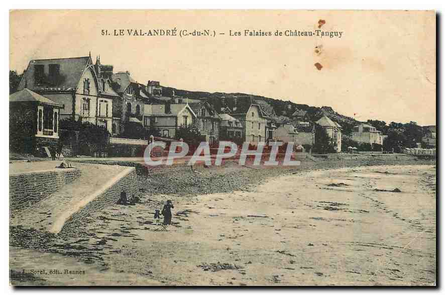 CPA Le Val Andre C du n Les Falaises de Chateau Tanguy 
