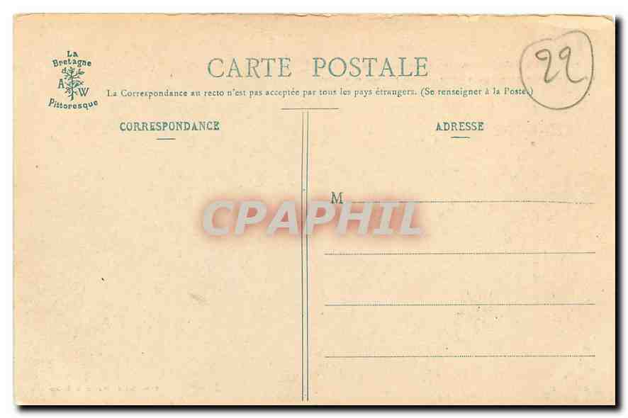 CPA La Bretagne Pittoresque Ploumanach Oratoire de St Guirec  — Rückseite