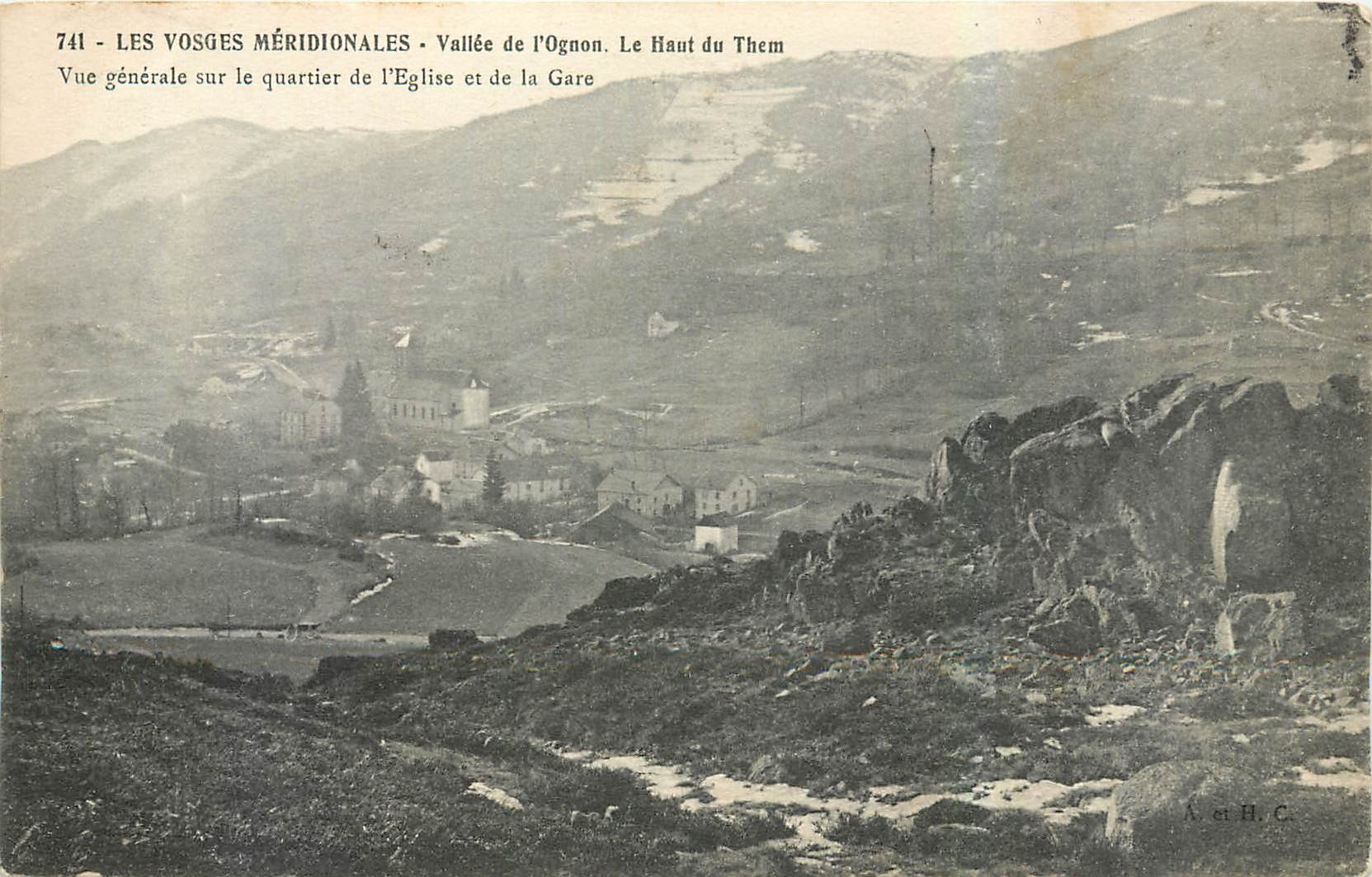 Les Vosges Méridionales - Vallée de l'Ognon. Le Haut du Thém - Vue générale sur le quartier de l'Église et de la Gare