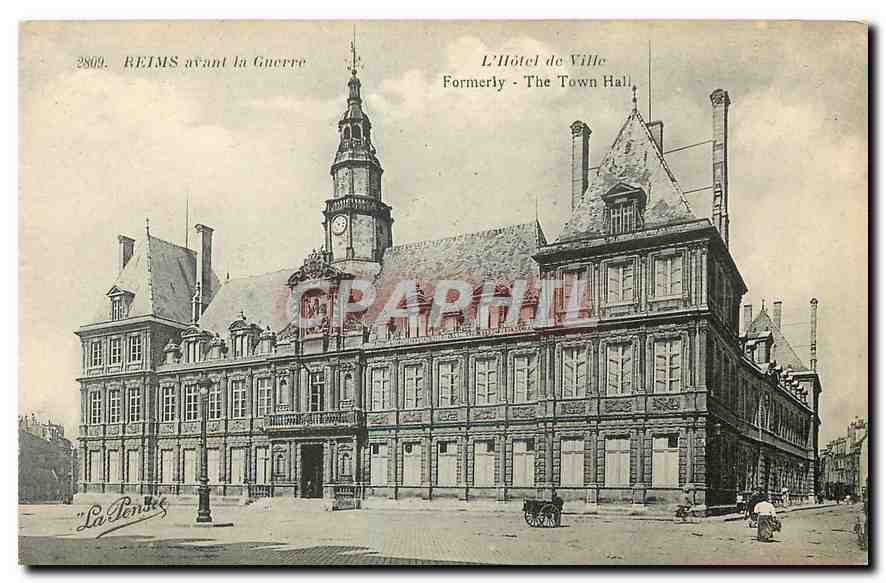 CPA Reims avant la Guerre L'Hotel de Ville 