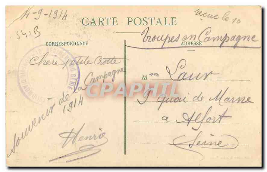 CPA Nancy Vue generale prise de la Cure d'Air  — Verso