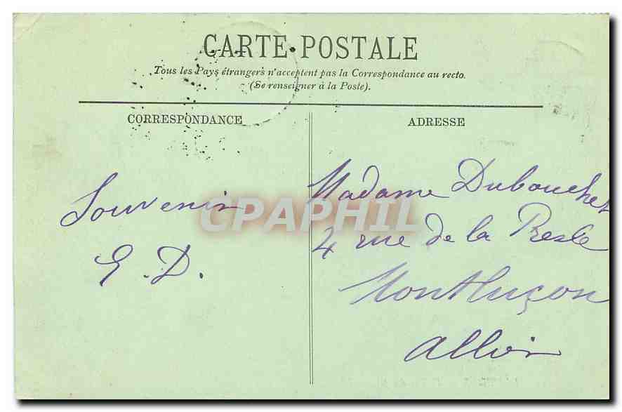 CPA Lourdes Le Pic du Jer  — Verso