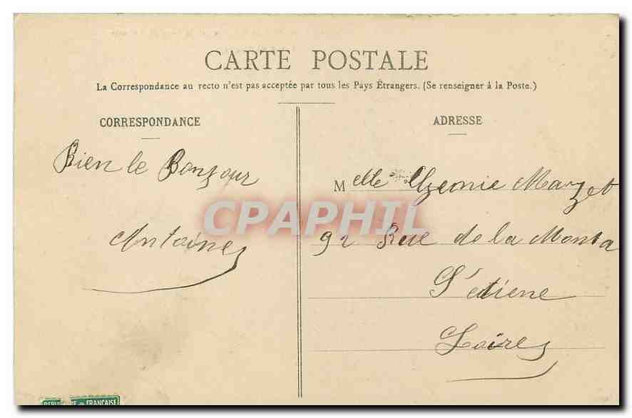 CPA Tence La Vallee du Ruisseau de Palantier et le Pont de Meynier Effet de neige  — Rückseite