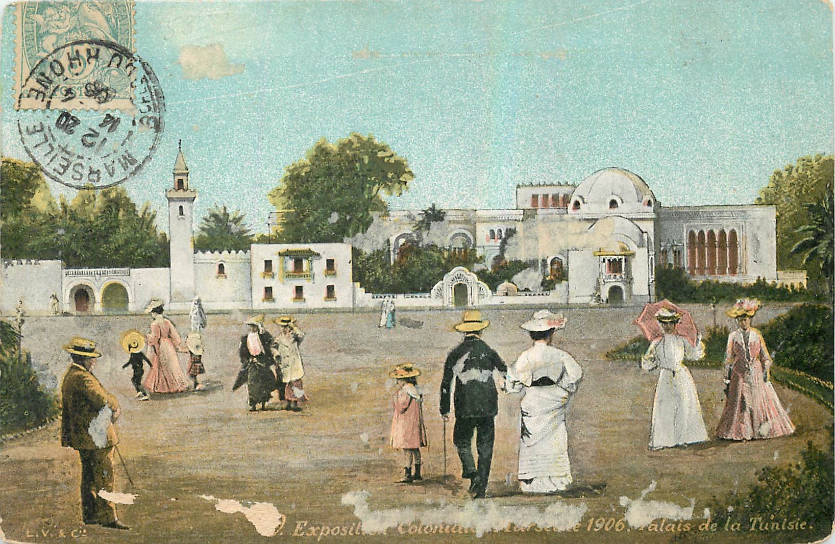 CPA Exposition coloniale 1906 palais de la Tunisie 