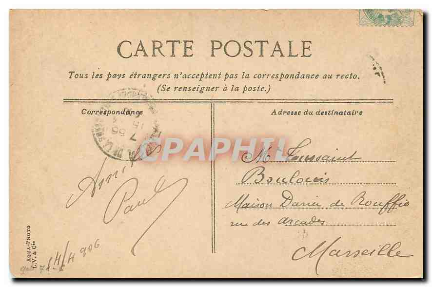 CPA Exposition coloniale 1906 palais de la Tunisie  — Rückseite