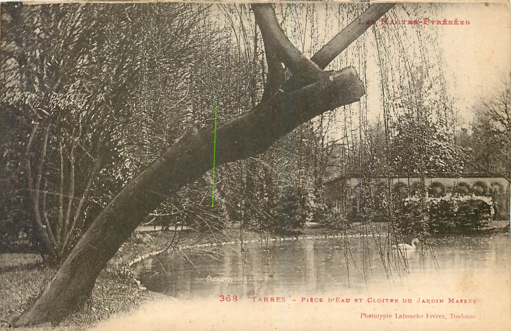 Tarbes - Pièce d'Eau et Cloître du Jardin Massey — Phototypie Labouche Frères, Toulouse, n° 368