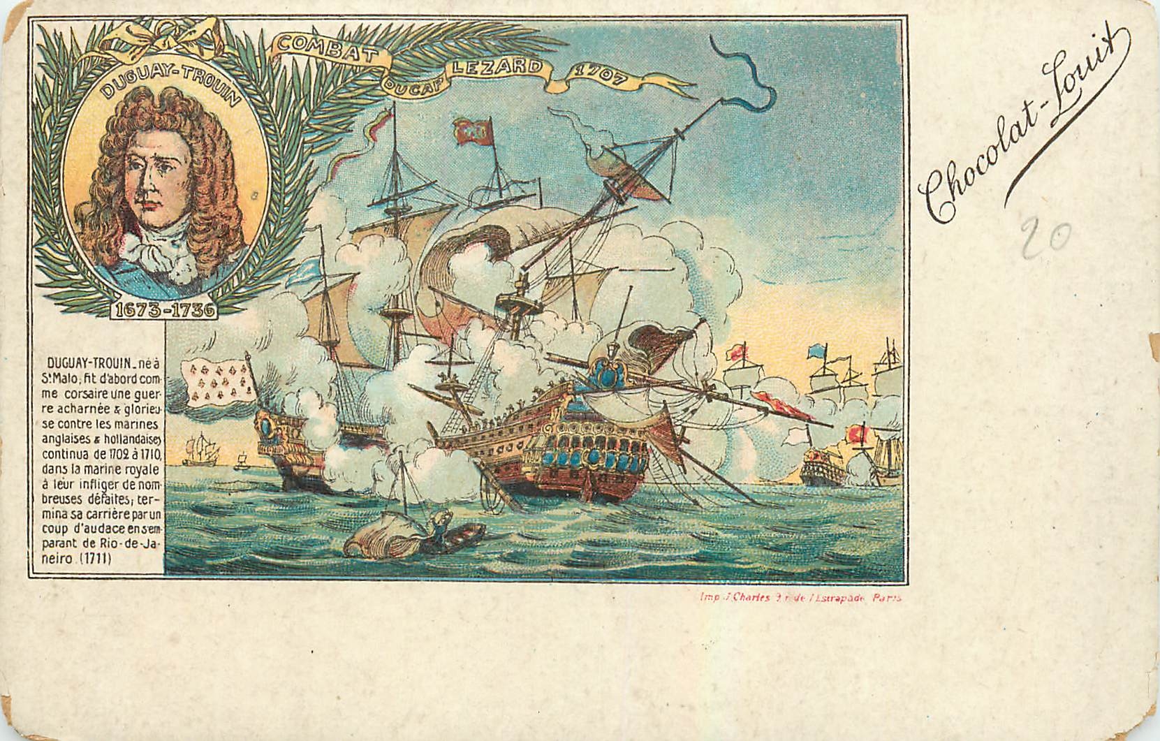 CPA Chocolat Louit Bateau Duguay Trouin