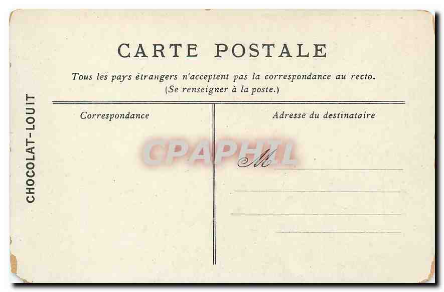 CPA Chocolat Louit Bateau Duguay Trouin — Verso