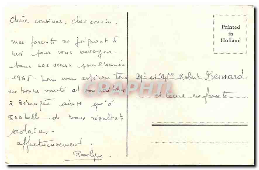 CPA Bonne Annee  — Verso
