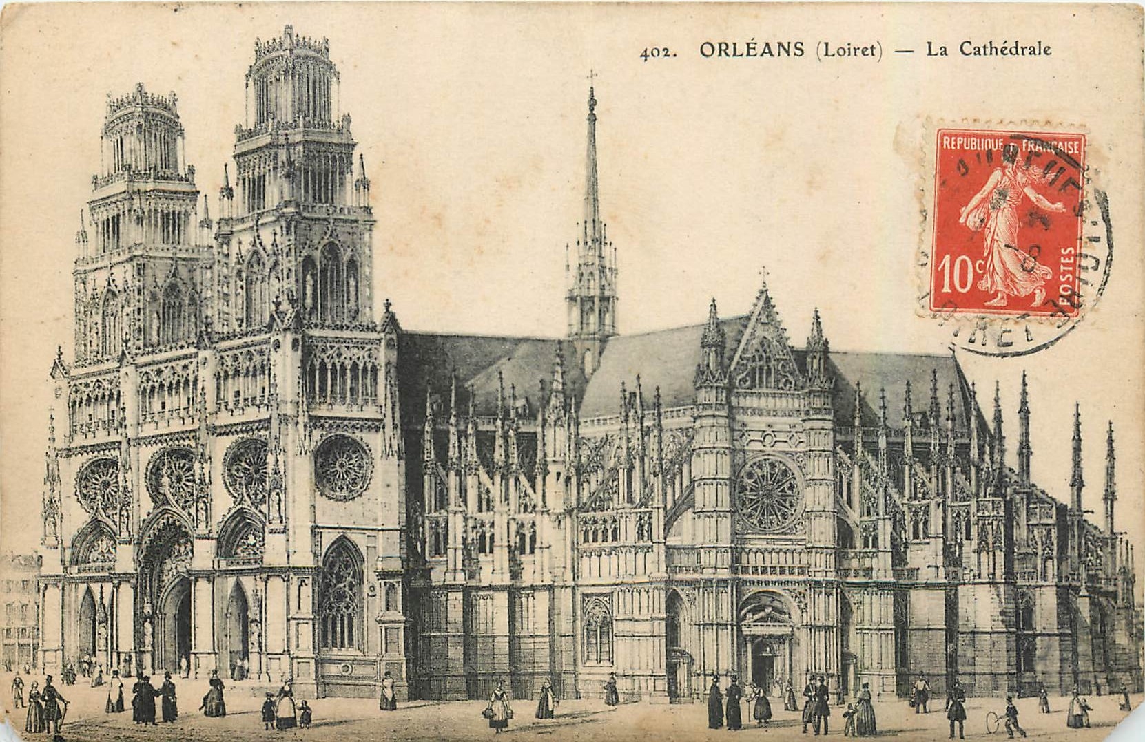 CPA Orleans Loiret La Cathedrale 