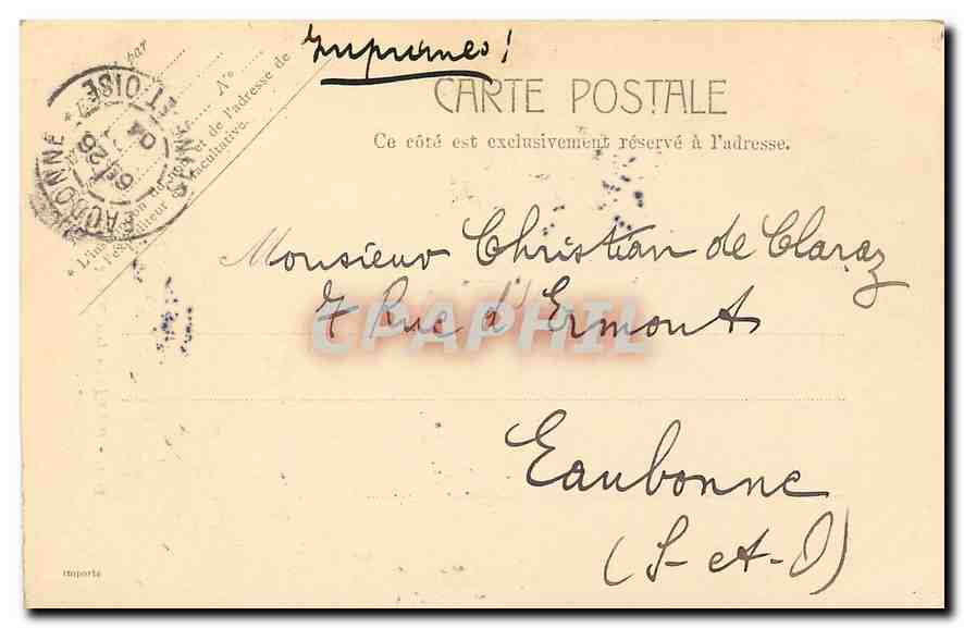 CPA Paris la Tour St Jacques  — Verso