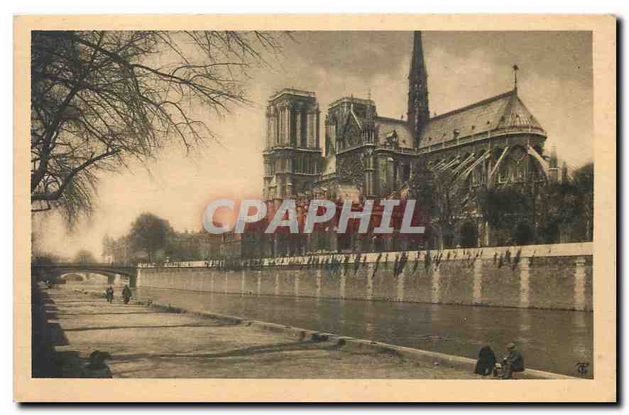 CPA Paris Notre Dame Vue prise du Font de l'Archeveche 