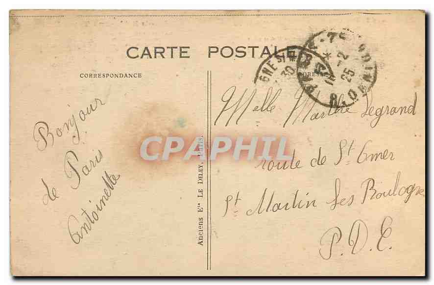CPA Paris Pont d'Arcole et l'Hotel de Ville  — Rückseite