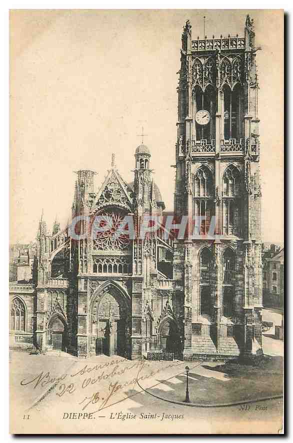 CPA Dieppe l'Eglise Saint Jacques 