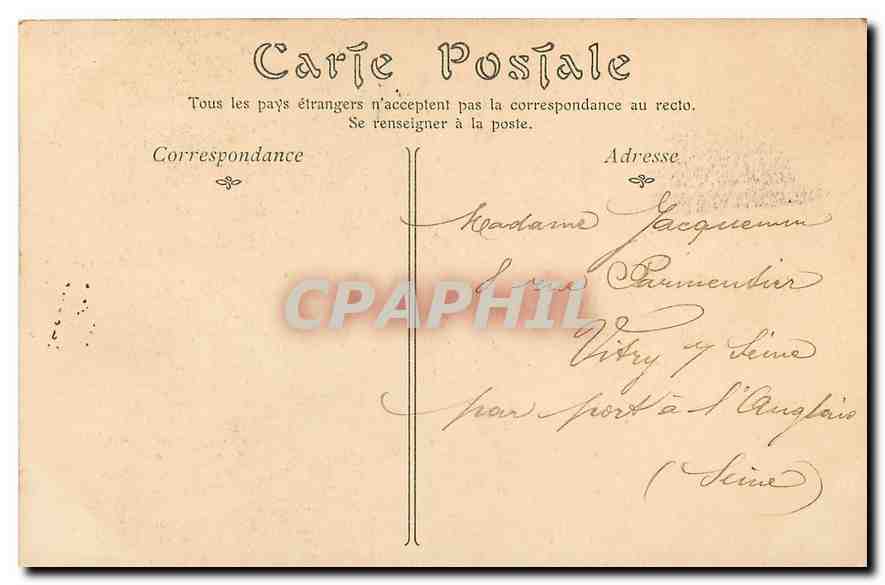 CPA Dieppe l'Eglise Saint Jacques  — Verso