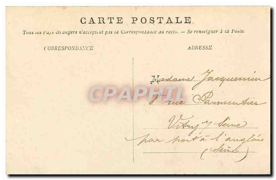 CPA La Jetee un jour de tempete Phare — Rückseite
